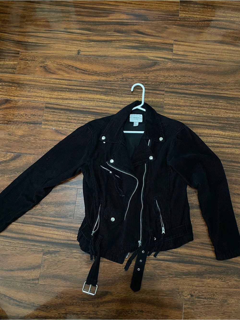 Forever 21 - Black Corduroy Moto Jacket